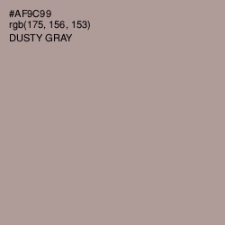 #AF9C99 - Dusty Gray Color Image